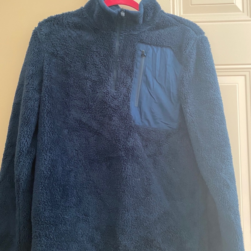 C9 by champion blue teddy jacket quarter-zip